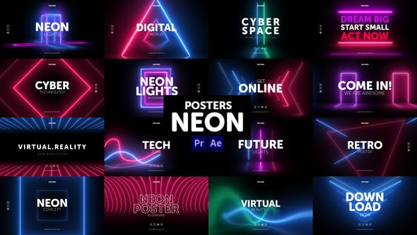 Posters Neon - 30954697 Download Videohive