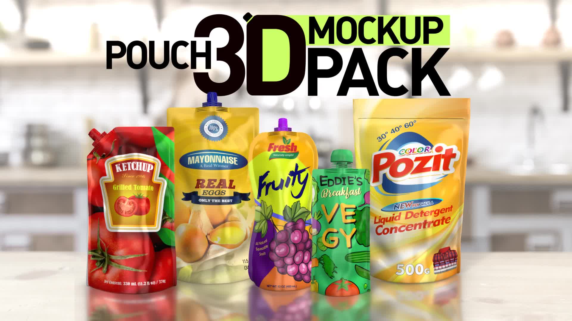 Pouch 3D Mockup Pack Videohive 26406894 Download Quick ...