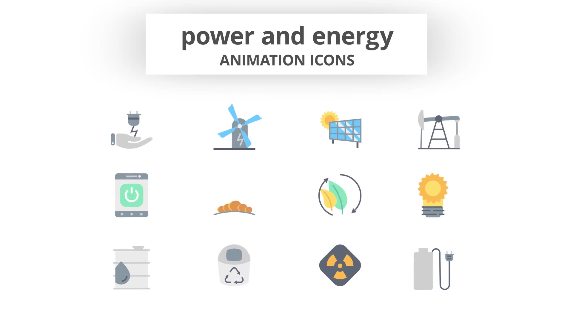 Power and Energy Animation Icons Videohive 26634686 After Effects Image 10