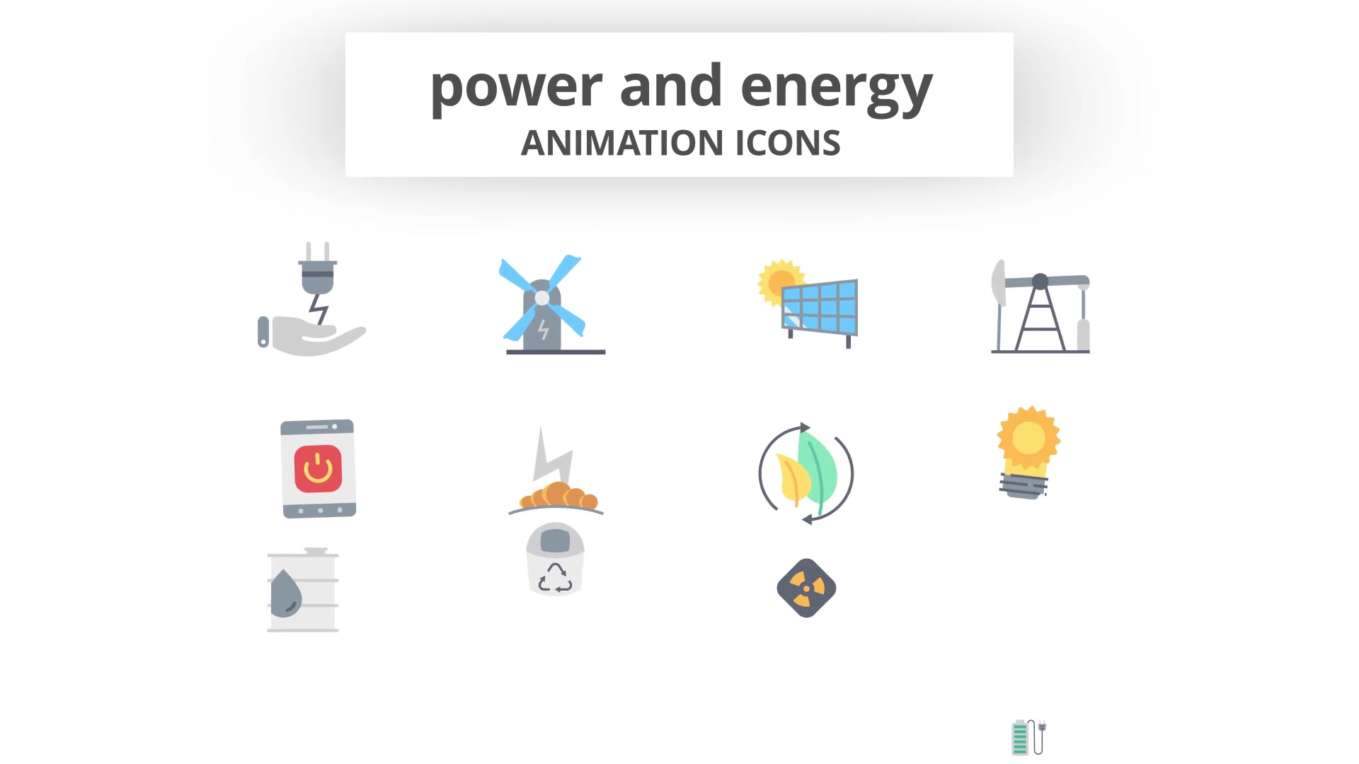 Power and Energy Animation Icons Videohive 26634686 After Effects Image 4