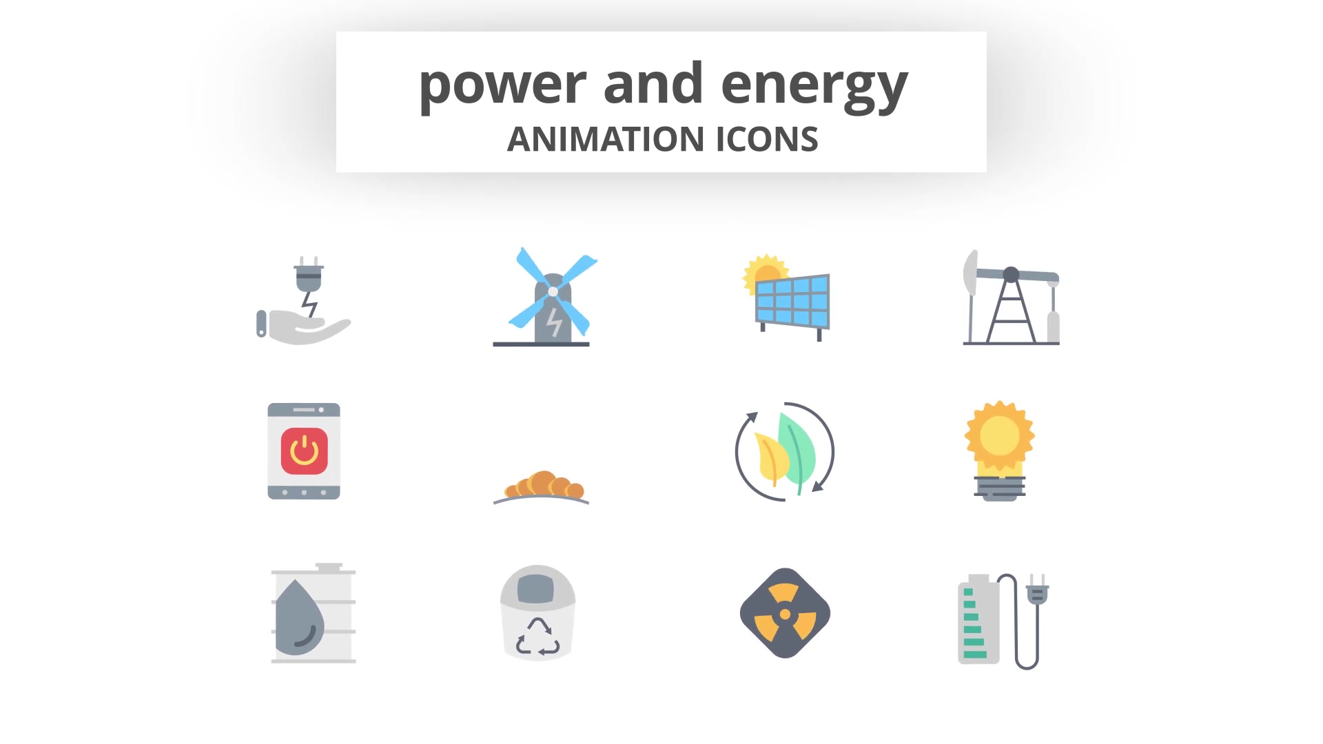 Power and Energy Animation Icons Videohive 26634686 After Effects Image 7