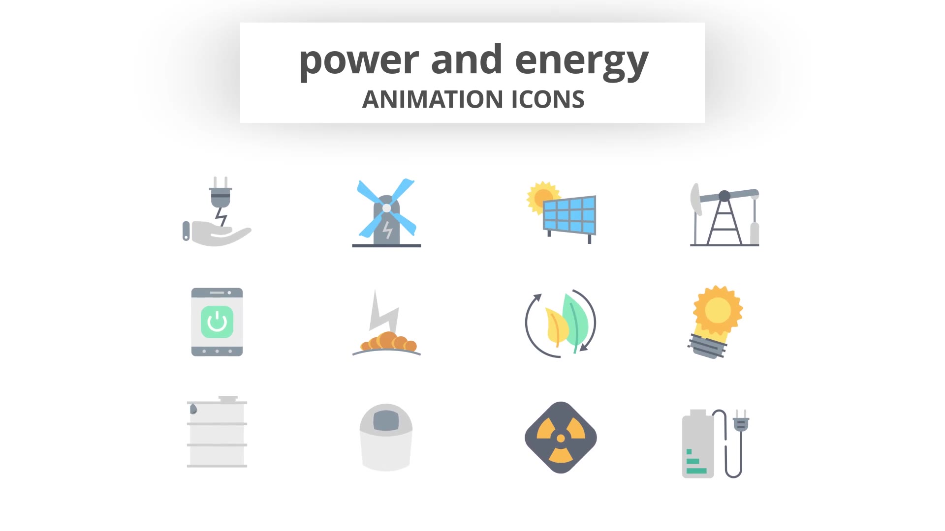 Power and Energy Animation Icons Videohive 26634686 After Effects Image 8