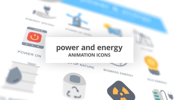 Power and Energy Animation Icons - 26634686 Videohive Download