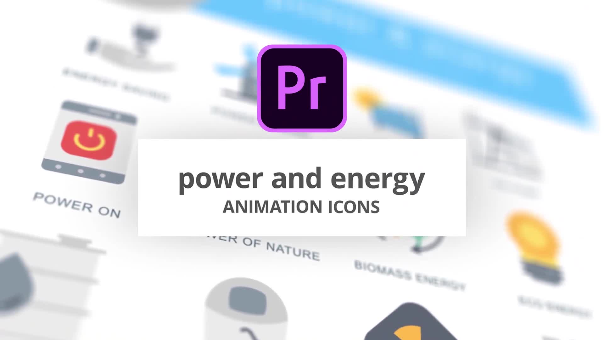 Power and Energy Animation Icons (MOGRT) Videohive 26755800 Premiere Pro Image 1