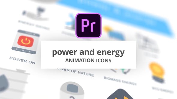 Power and Energy Animation Icons (MOGRT) - Download Videohive 26755800