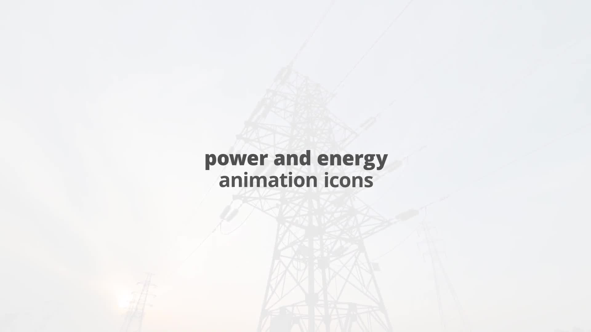 Power and Energy Flat Animated Icons Videohive 24429377 After Effects Image 1