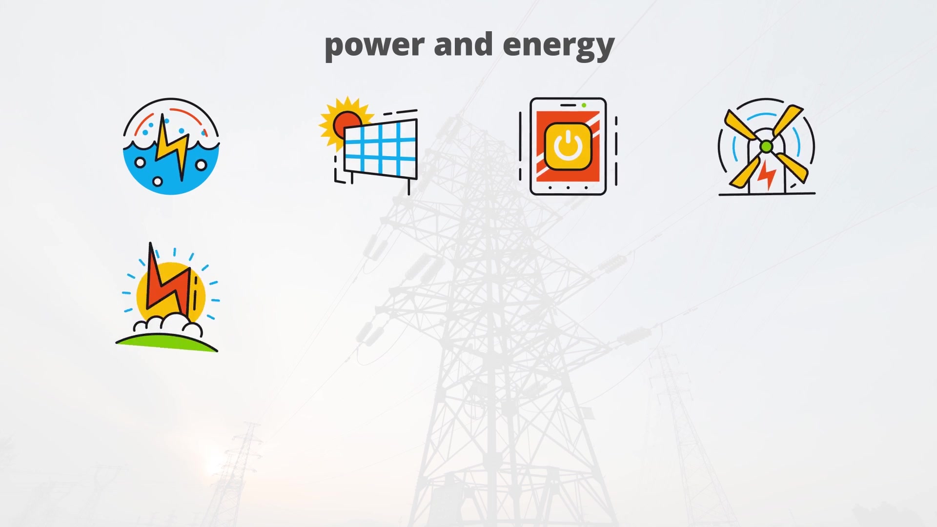 Power and Energy Flat Animated Icons Videohive 24429377 After Effects Image 5