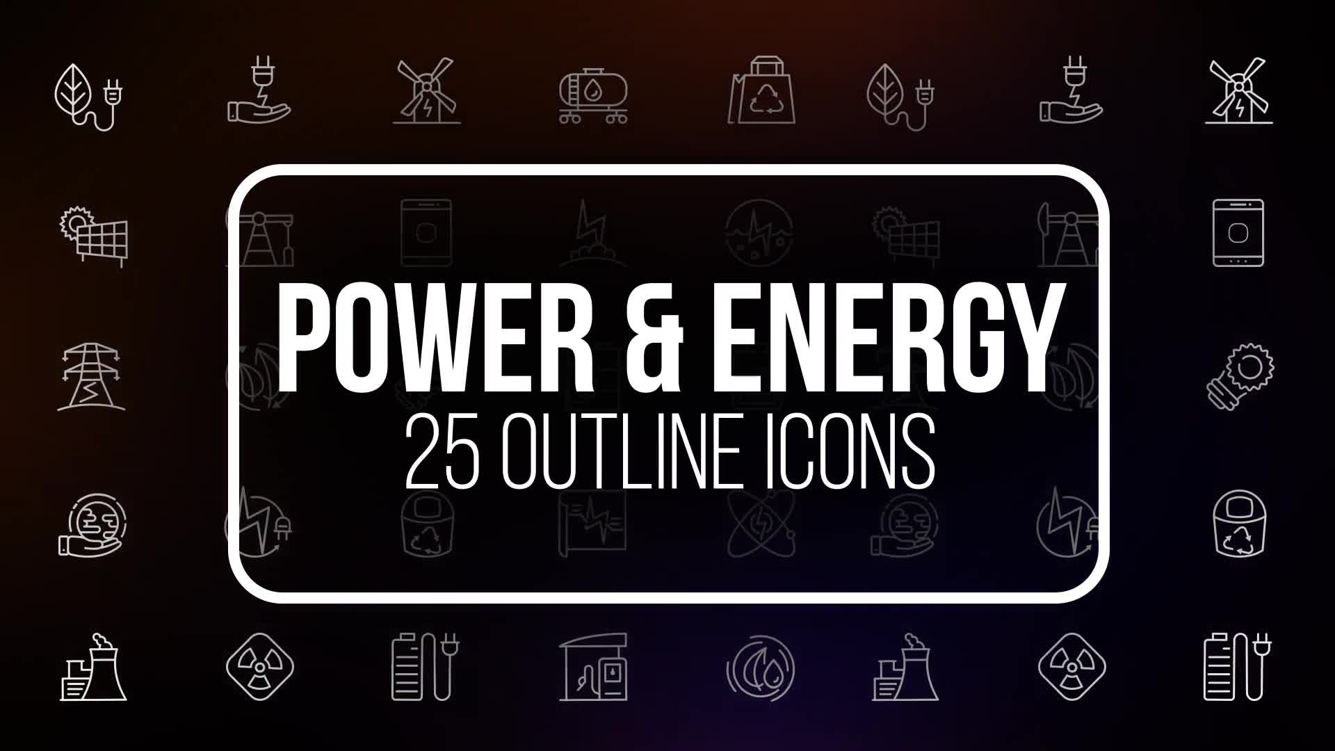 Power Energy 1 25 Outline Icons - Download Videohive 23195171