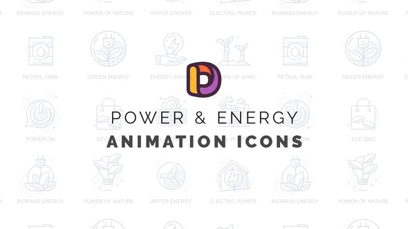 Power & Energy Animation Icons - 32812700 Videohive Download