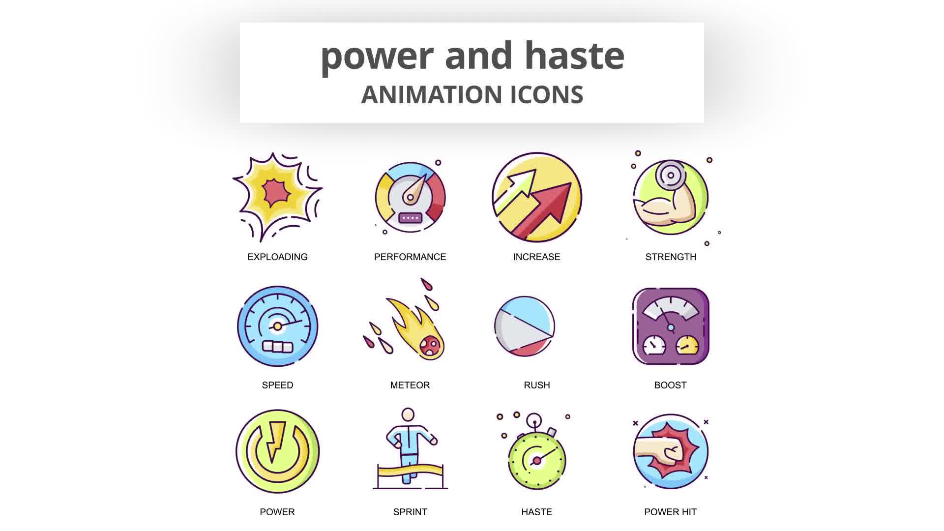 Power & Haste Animation Icons Videohive 30885394 After Effects Image 10