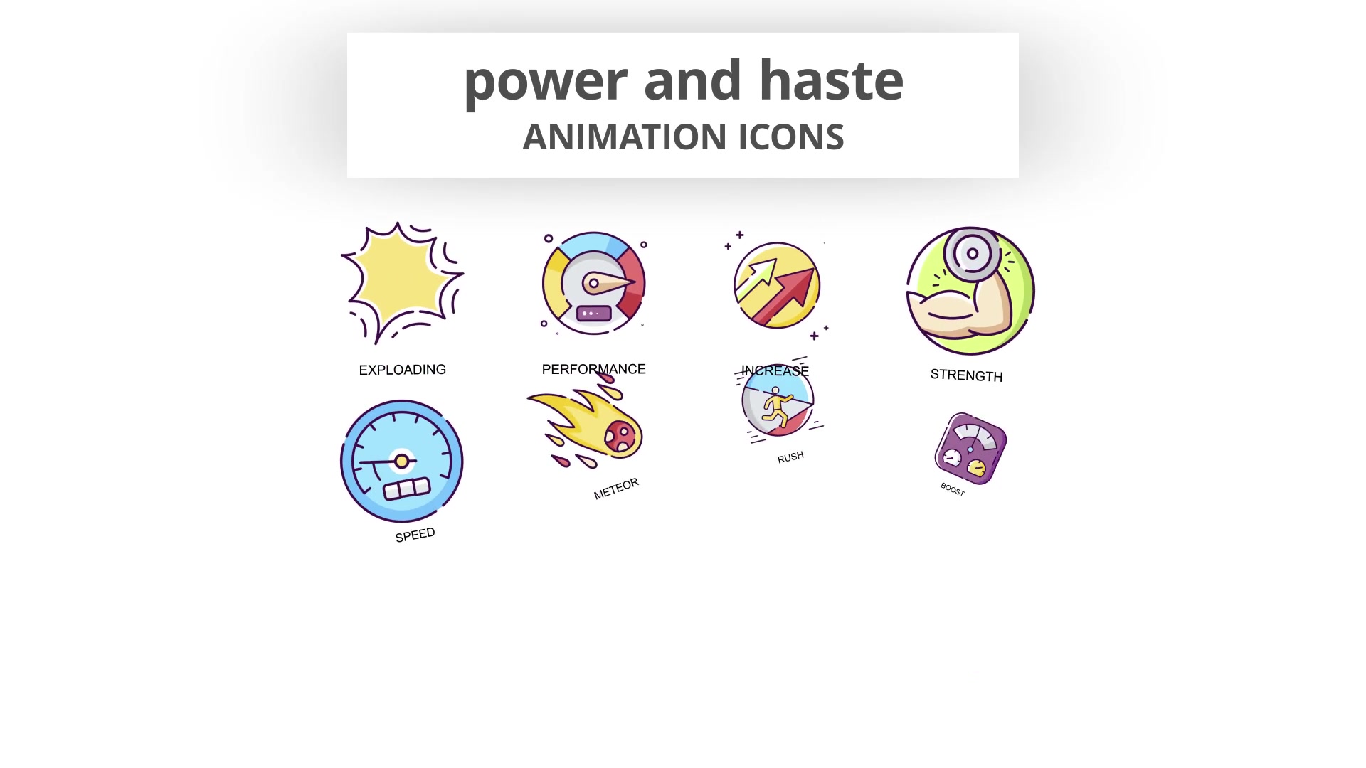 Power & Haste Animation Icons Videohive 30885394 After Effects Image 4