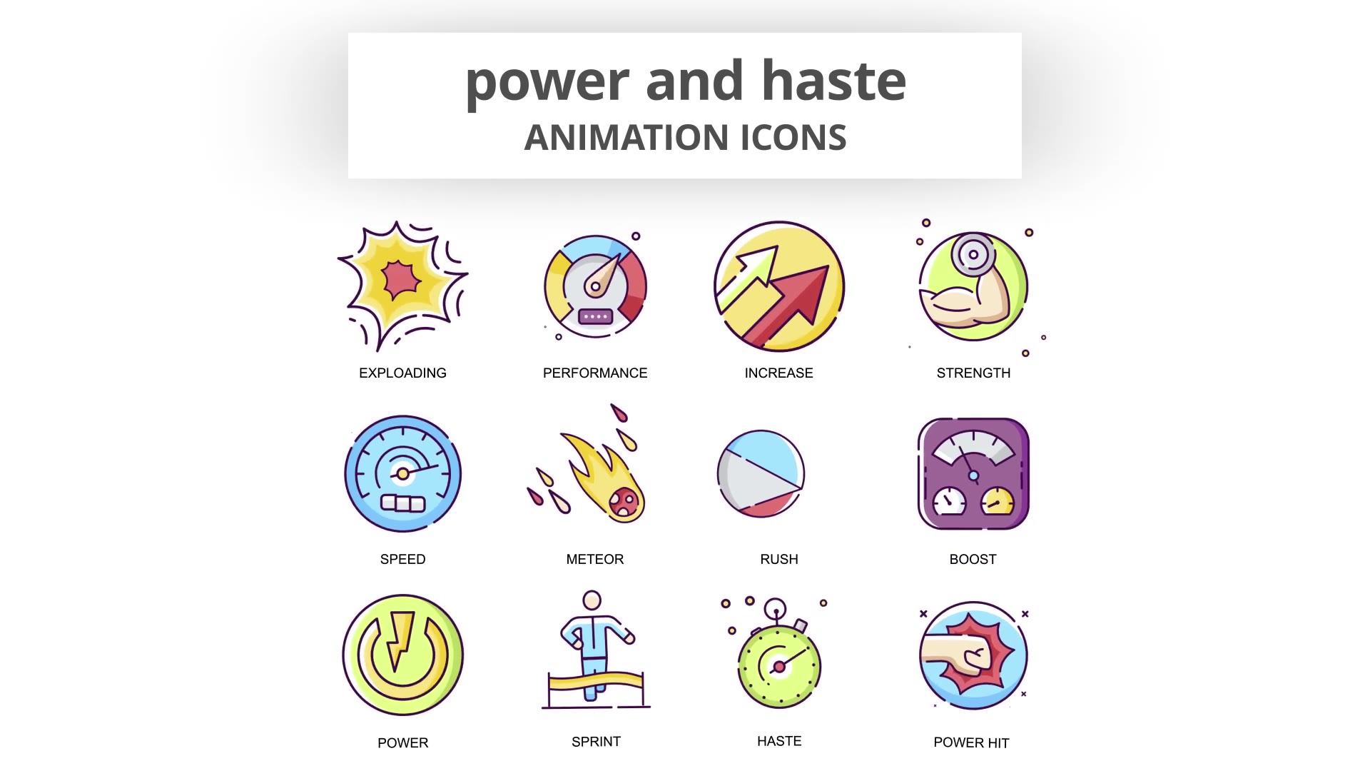 Power & Haste Animation Icons Videohive 30885394 After Effects Image 5