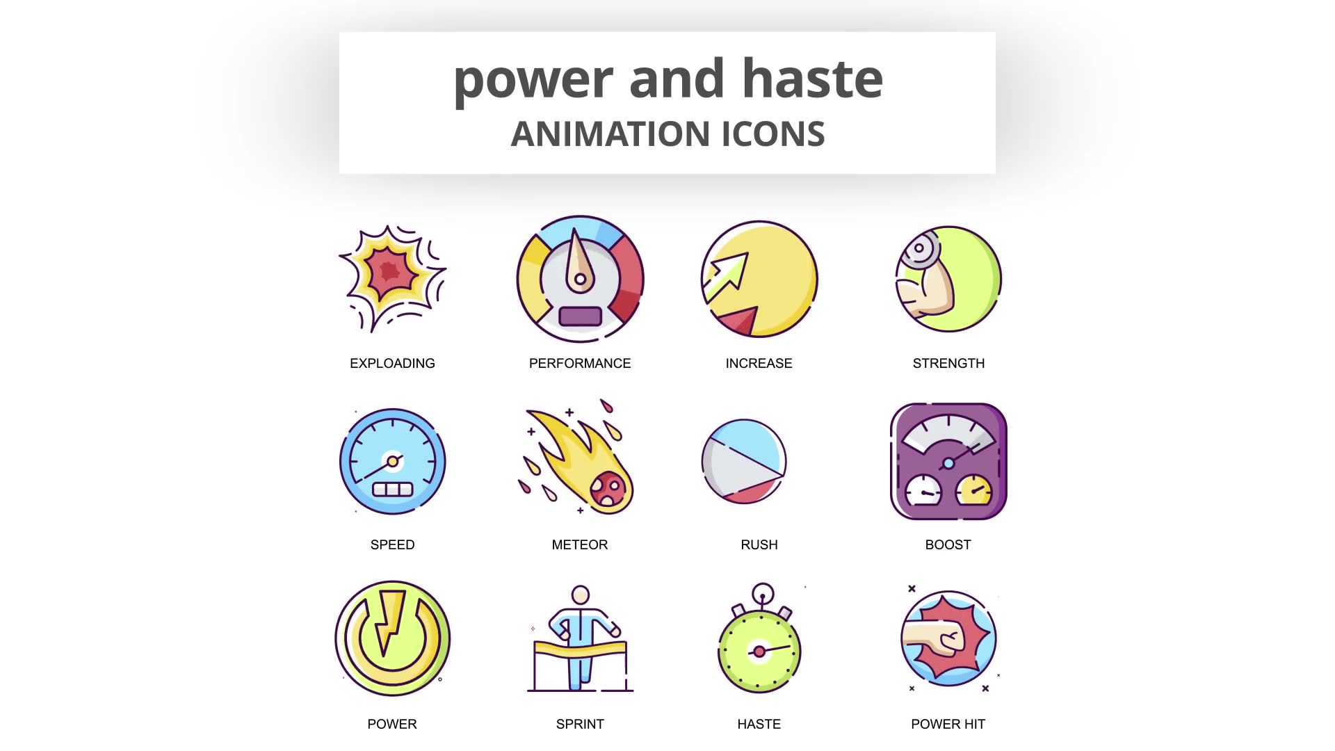 Power & Haste Animation Icons Videohive 30885394 After Effects Image 6