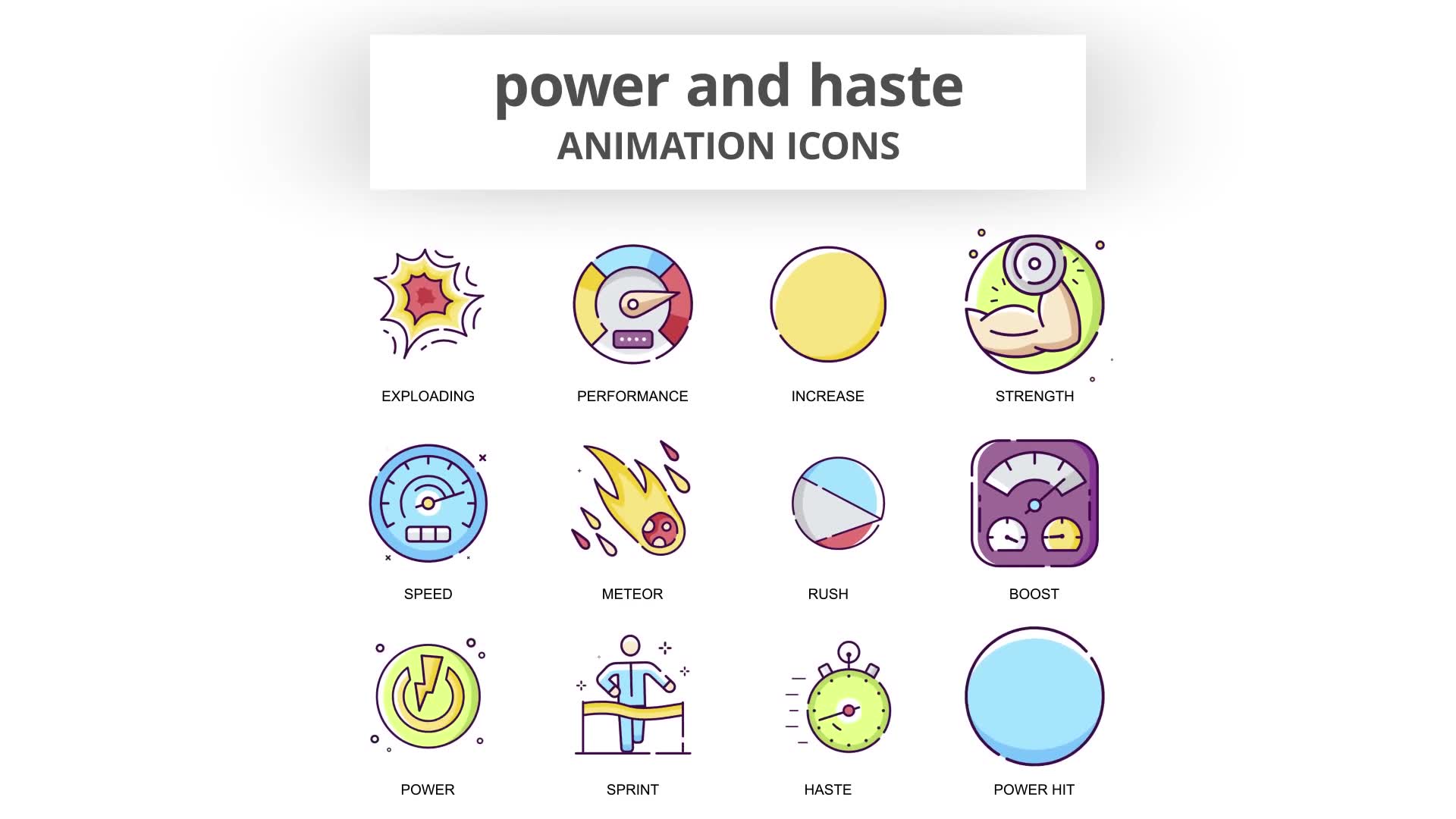 Power & Haste Animation Icons Videohive 30885394 After Effects Image 7