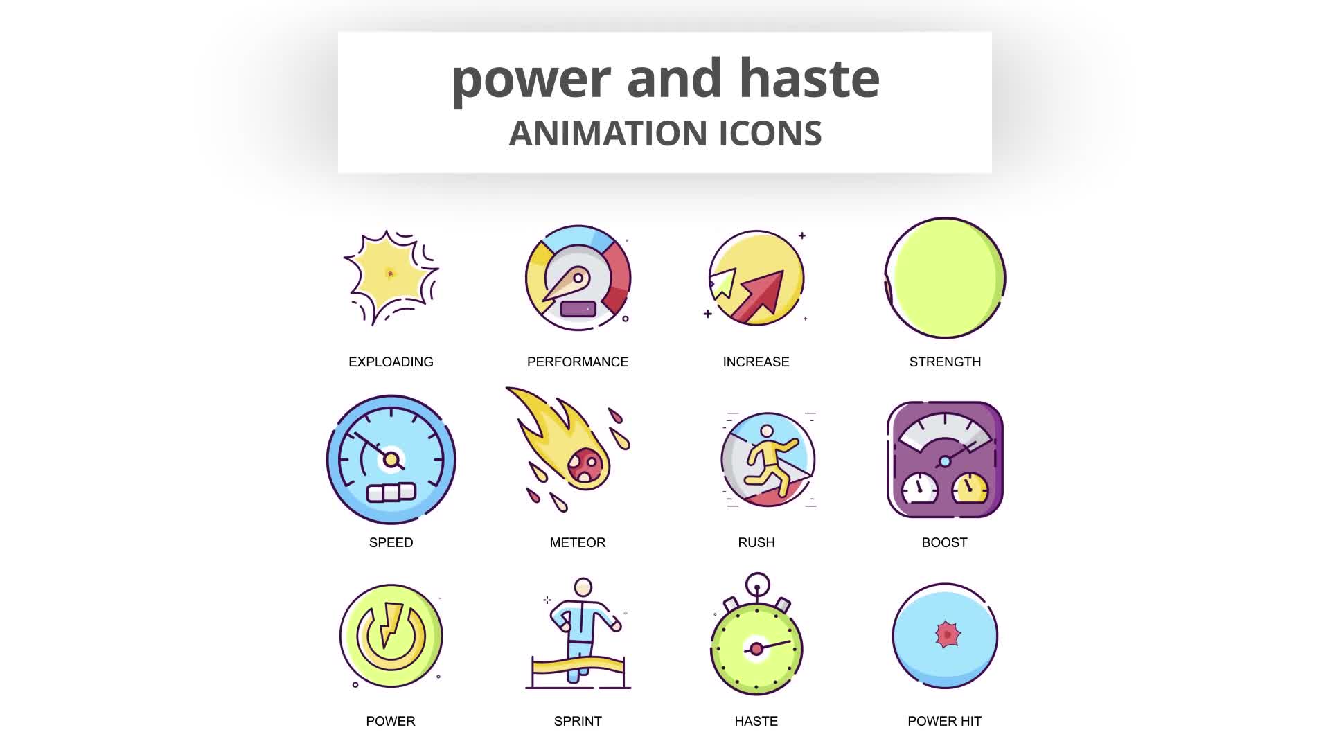 Power & Haste Animation Icons Videohive 30885394 After Effects Image 8