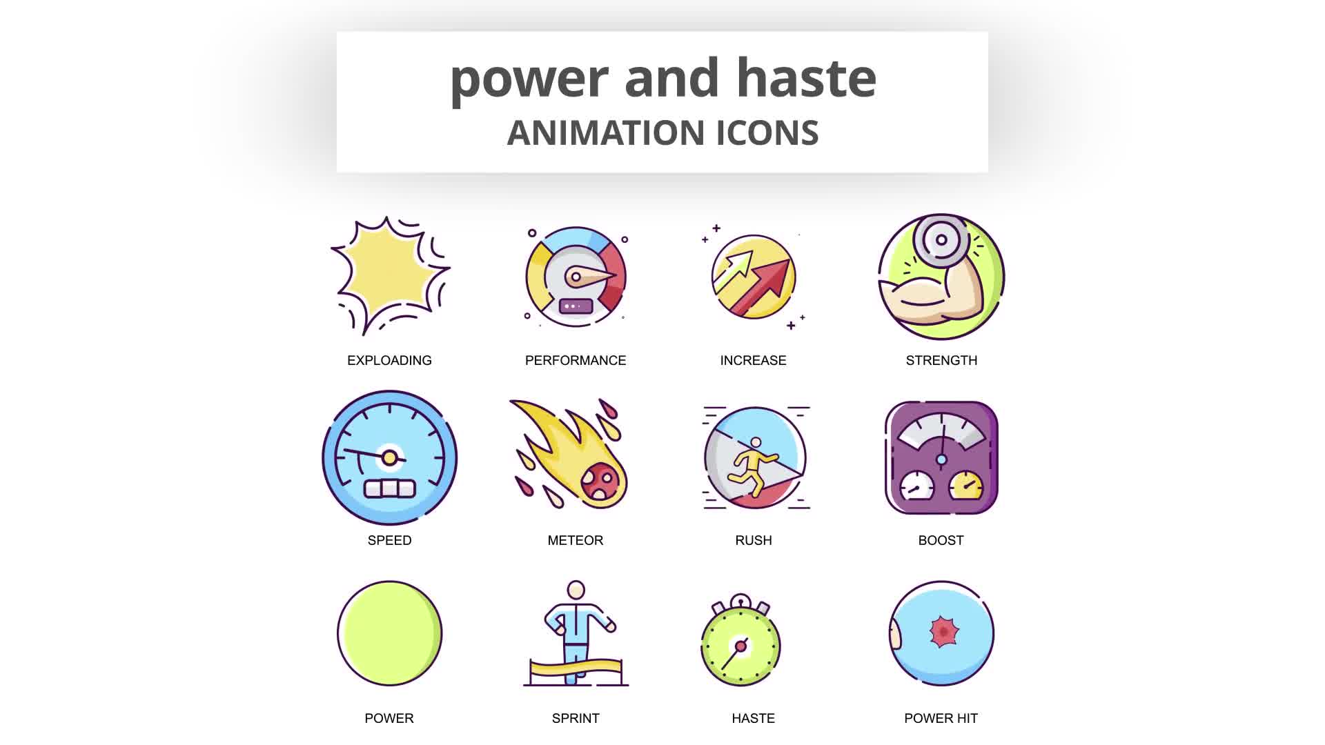 Power & Haste Animation Icons Videohive 30885394 After Effects Image 9