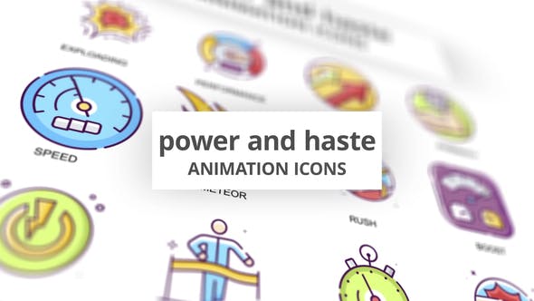 Power & Haste Animation Icons - Download 30885394 Videohive