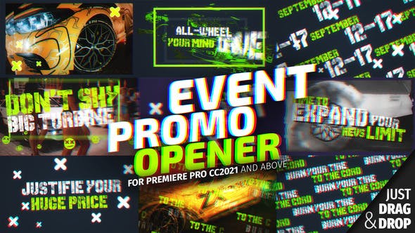 Powerful Grunge Event Promo For Premiere Pro MOGRT - Download 38461880 Videohive