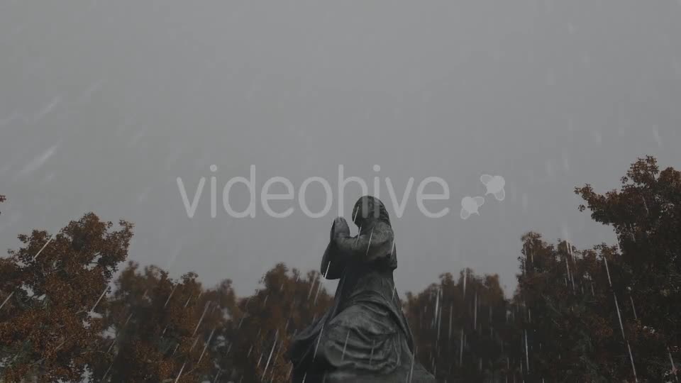 Praying Angel Statue and Rain - Download Videohive 20432352