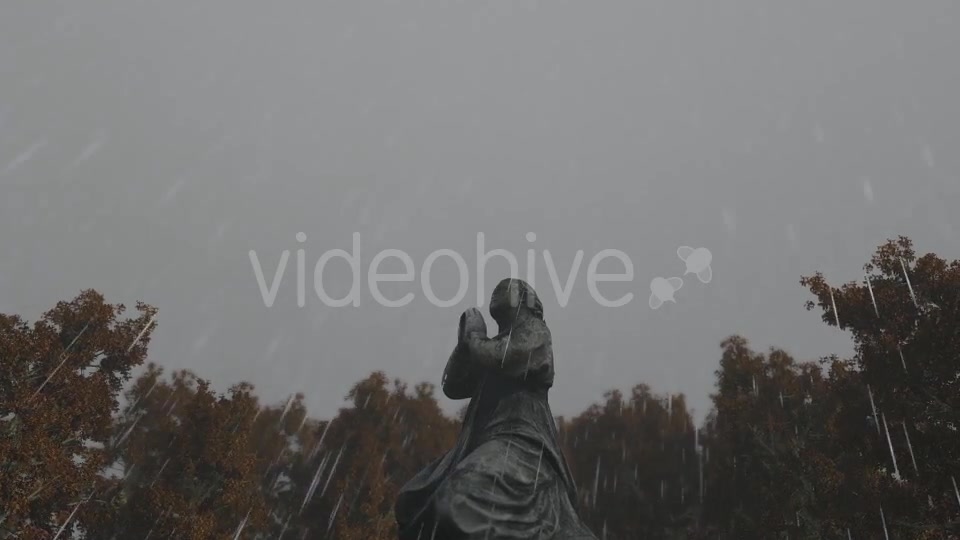 Praying Angel Statue and Rain - Download Videohive 20432352