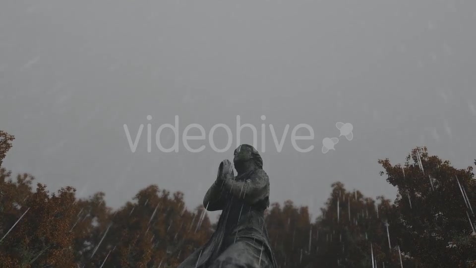 Praying Angel Statue and Rain - Download Videohive 20432352