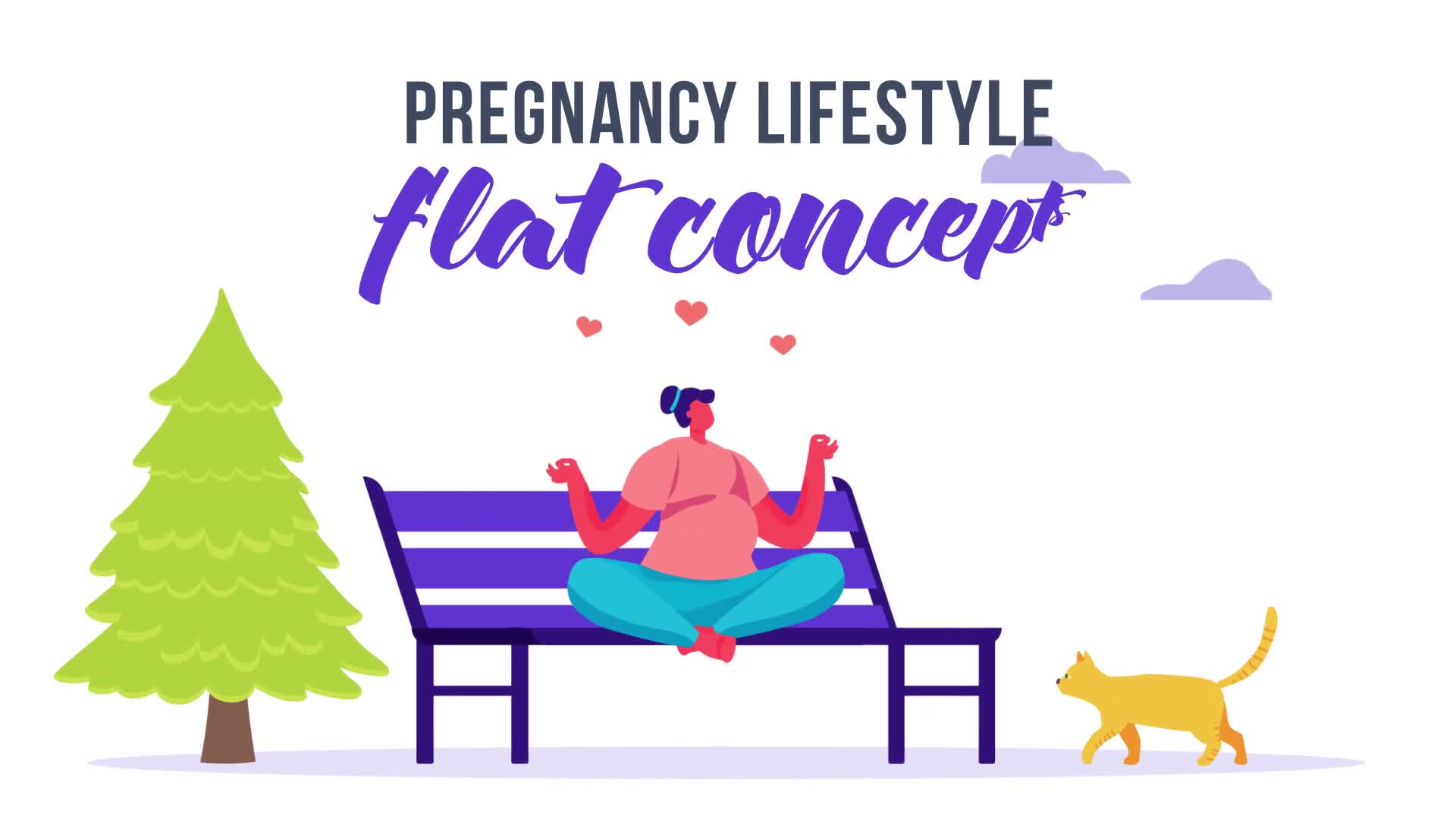 Pregnancy lifestyle Flat Concept Videohive 33175707 After Effects Image 1