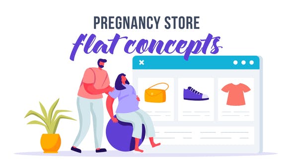 Pregnancy store Flat Concept - 33175828 Download Videohive