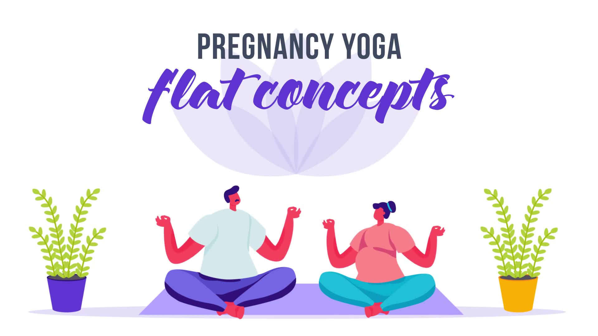 Pregnancy yoga Flat Concept Videohive 33175838 After Effects Image 2