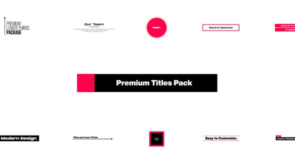 Premium Titles Pack for Davinci Resolve - Videohive Download 38099720