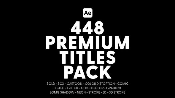Premium Titles Pack - Videohive 38893912 Download