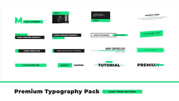 Premium Typography Pack - Download Videohive 23332394