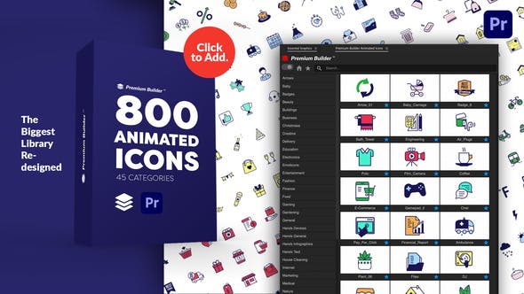 PremiumBuilder Animated Icons | Premiere Pro Extension - Download 29634161 Videohive