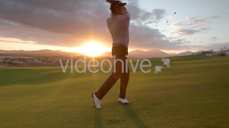 Pro Golf Swing Amazing Sunset 1  Videohive 10001798 Stock Footage Image 6