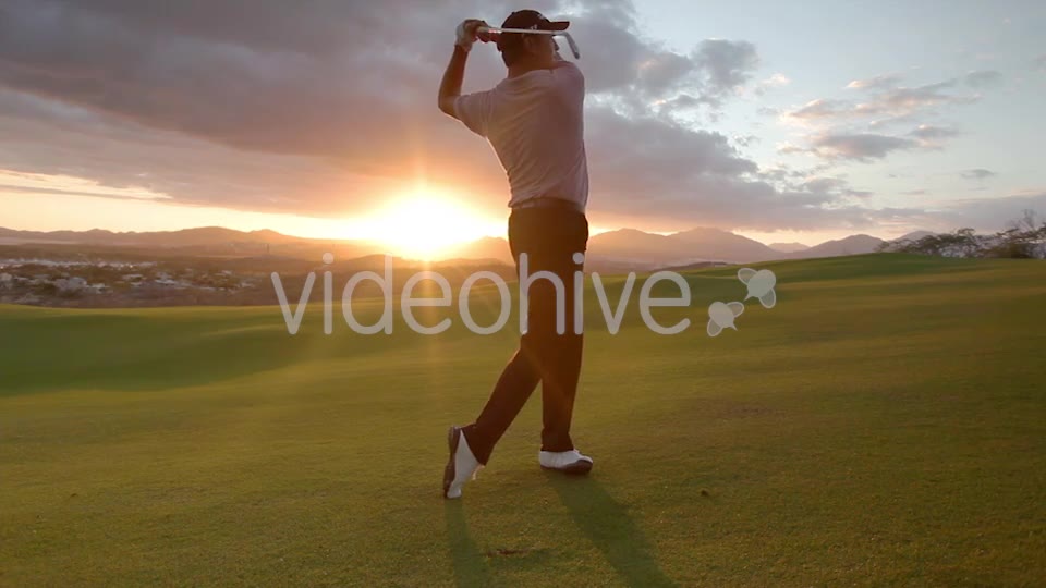 Pro Golf Swing Amazing Sunset 1  Videohive 10001798 Stock Footage Image 7