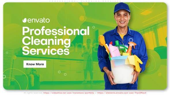 Professional Cleaning Services Promo - Videohive Download 27803568