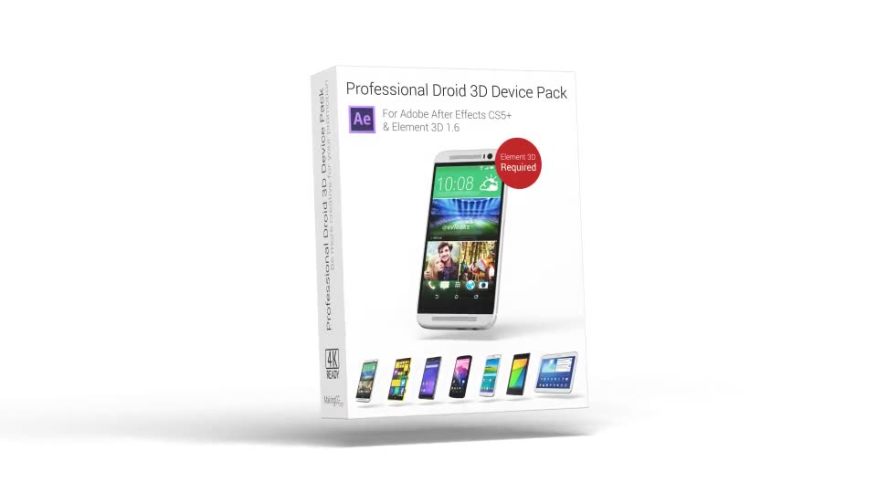Professional Droid 3D Device Pack for Element 3D - Download Videohive 9073821