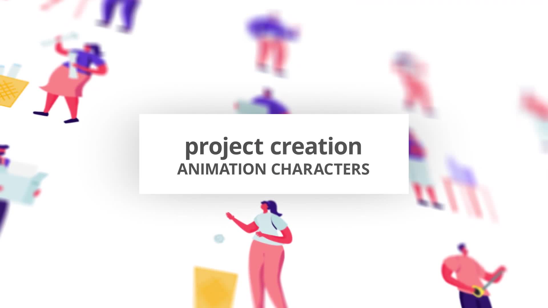 Project Creation Character Set Videohive 28672421 After Effects Image 1