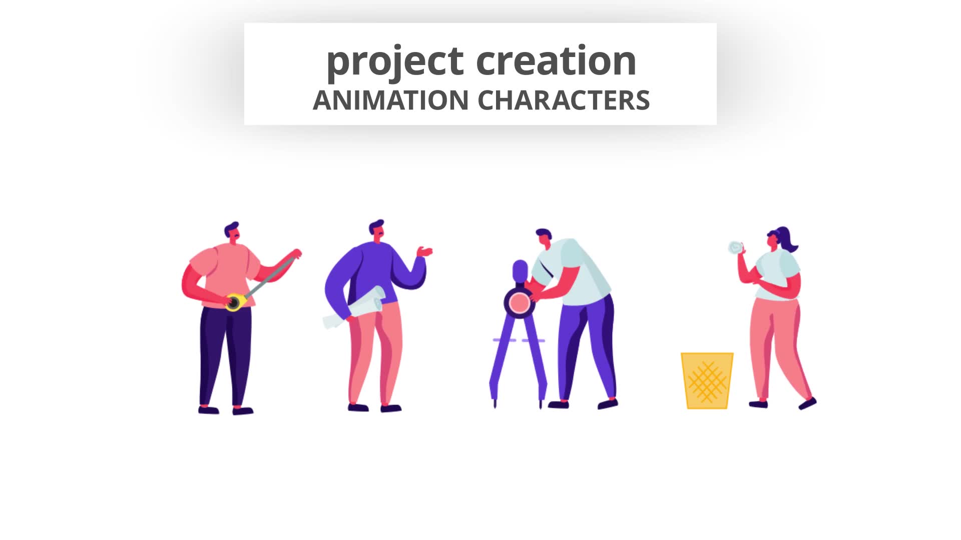 Project Creation Character Set Videohive 28672421 After Effects Image 10