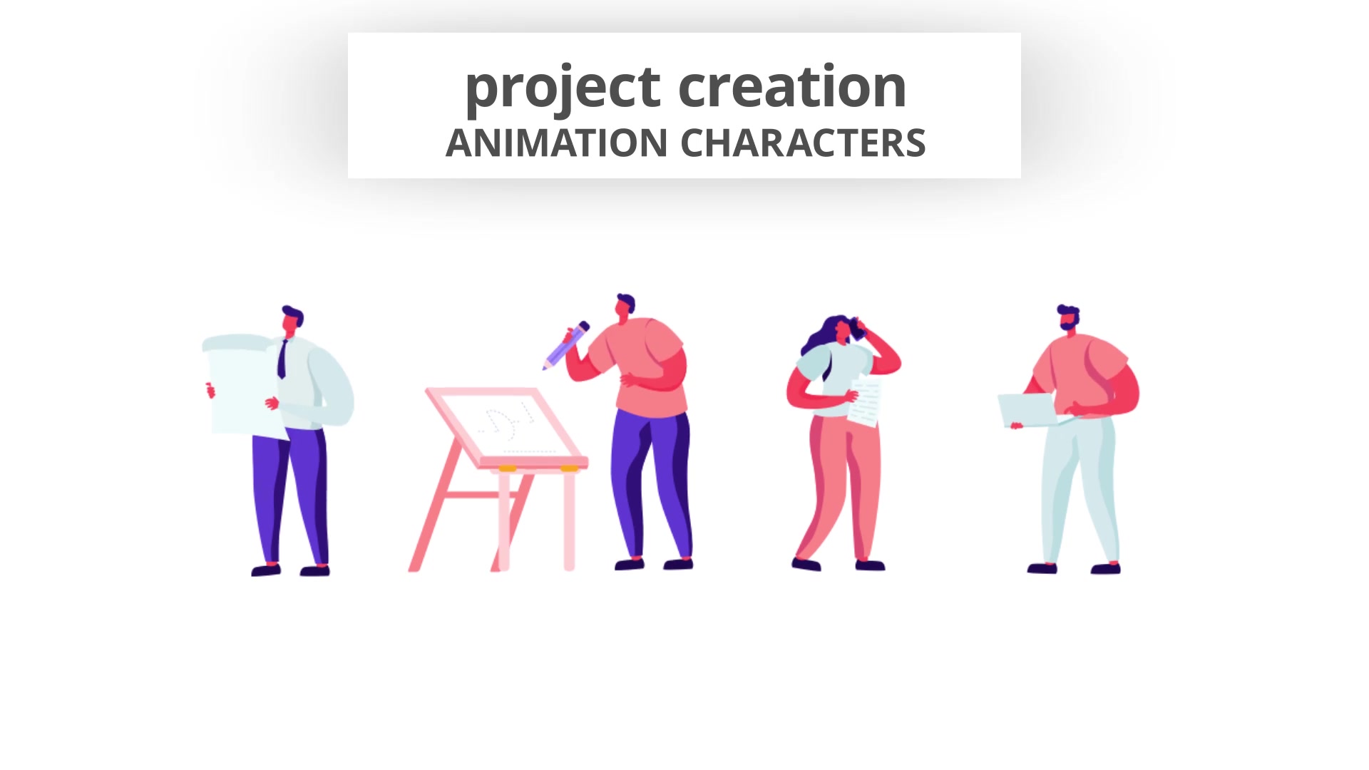 Project Creation Character Set Videohive 28672421 After Effects Image 4