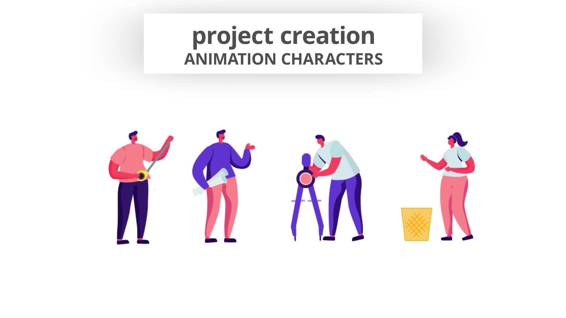 Project Creation Character Set Videohive 28672421 After Effects Image 9