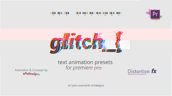 Project x Glitch 30 Text Presets | Mogrt - Download Videohive 23222524
