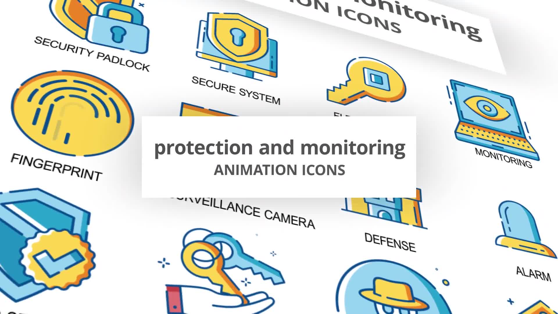 Protection & Monitoring Animation Icons Videohive 30260985 After Effects Image 1