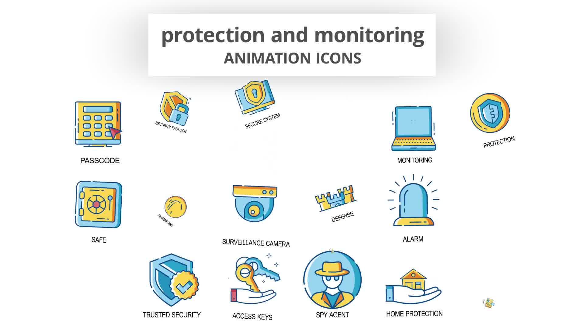 Protection & Monitoring Animation Icons Videohive 30260985 After Effects Image 11