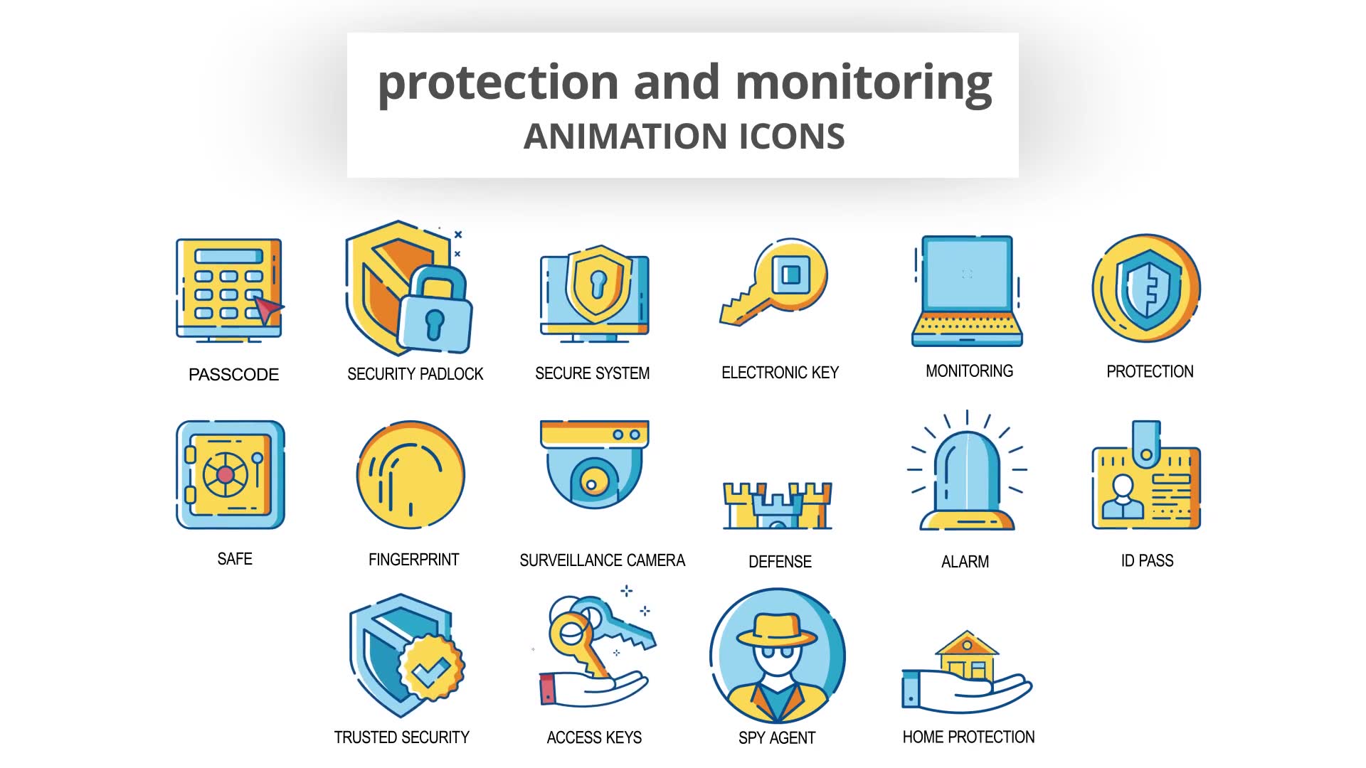 Protection & Monitoring Animation Icons Videohive 30260985 After Effects Image 6