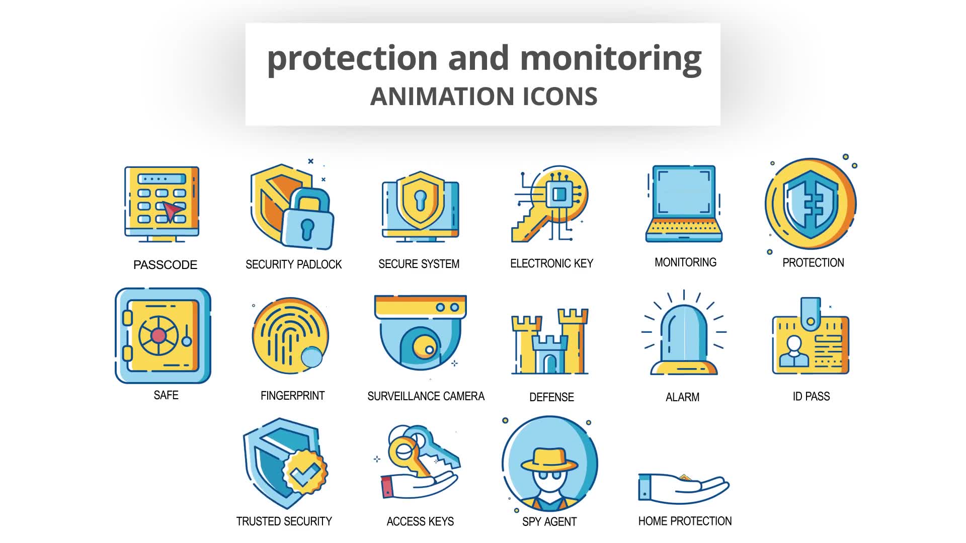 Protection & Monitoring Animation Icons Videohive 30260985 After Effects Image 7