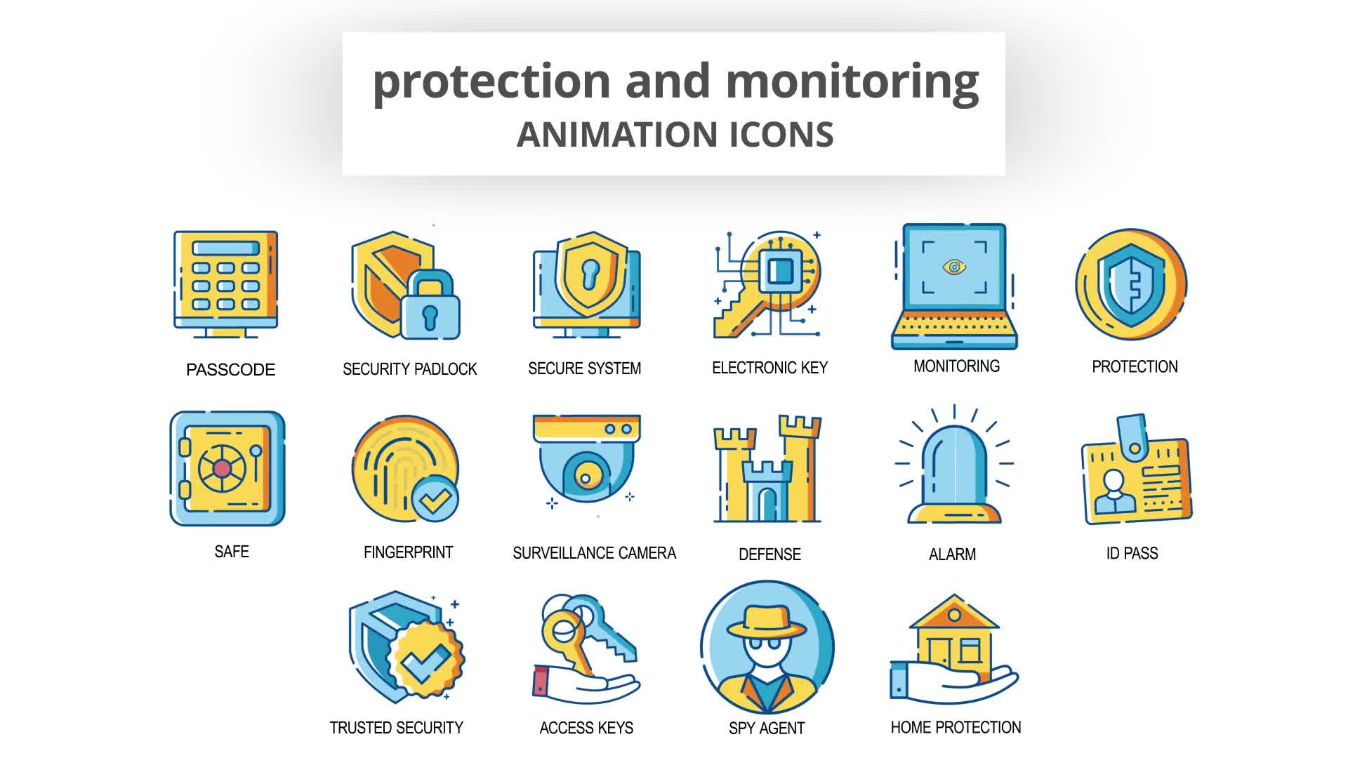 Protection & Monitoring Animation Icons Videohive 30260985 After Effects Image 8