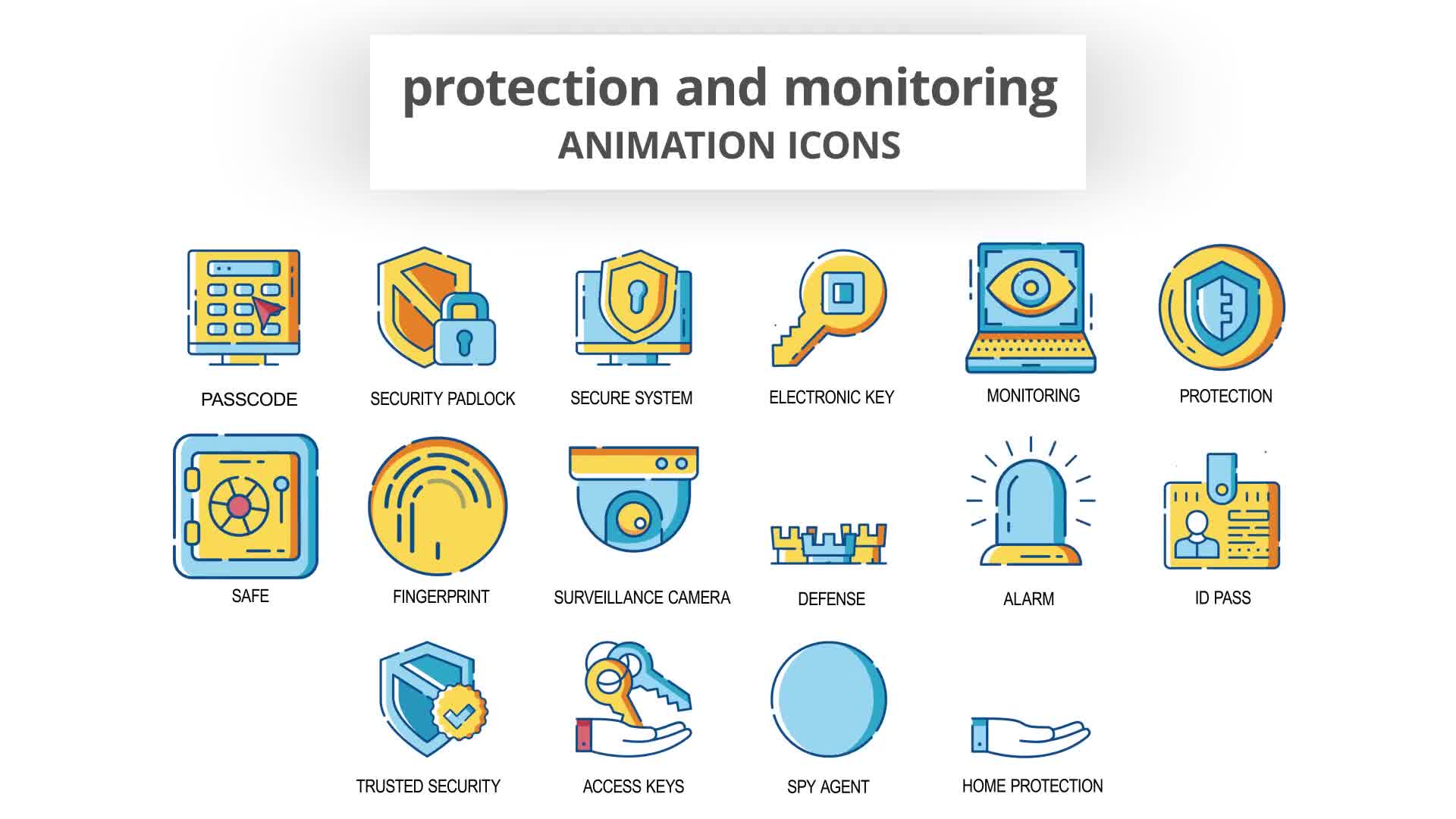 Protection & Monitoring Animation Icons Videohive 30260985 After Effects Image 9