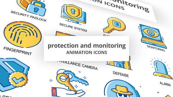 Protection & Monitoring Animation Icons - Download 30260985 Videohive