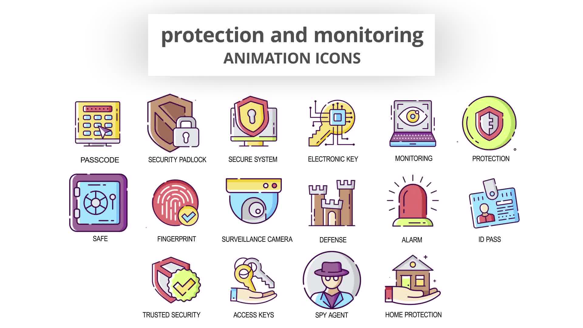Protection & Monitoring Animation Icons Videohive 30041679 After Effects Image 10