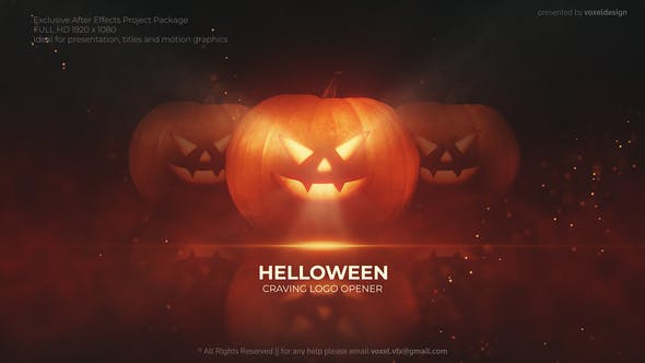 Pumpkin Helloween Logo Opener - Videohive 33705114 Download